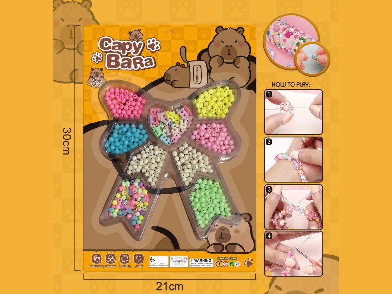 Kabibala Diy Beaded Jewelry Bow With Multiple Colored Beaded Ribbons And 2 Threads