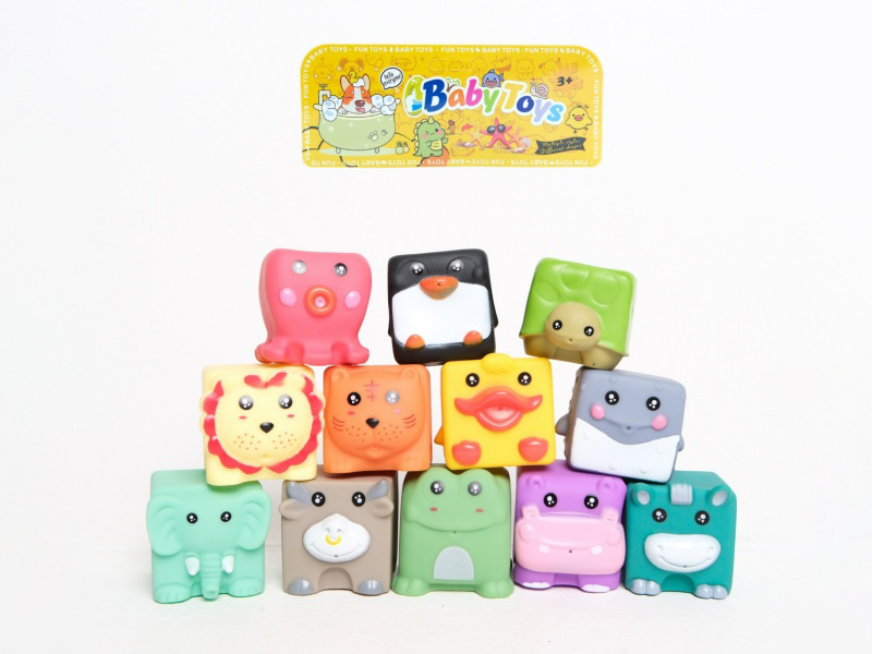 Vinyl Cube Animal With Bb Whistle