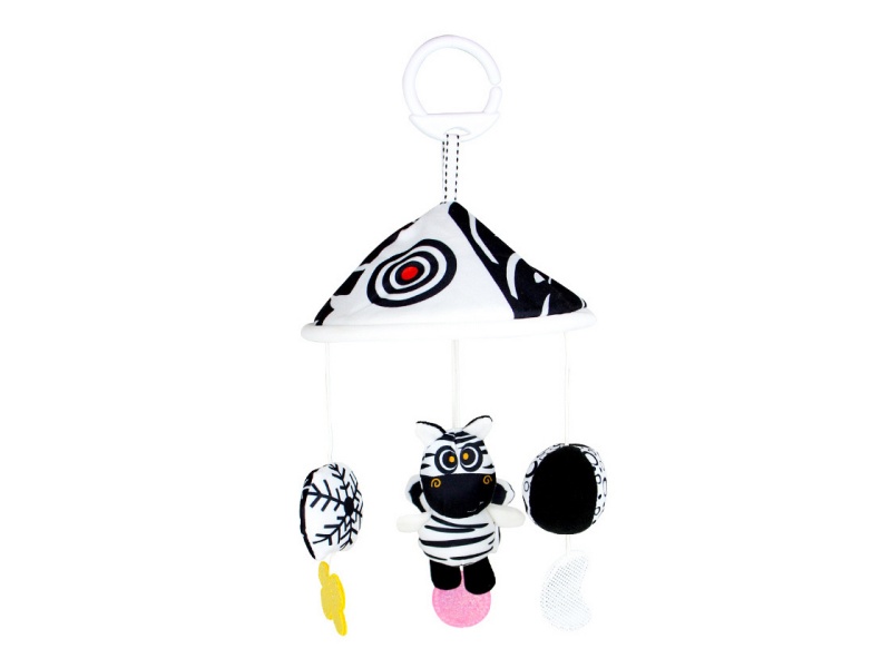 Baby Comfort Black And White Zebra Umbrella Wind Chime Plush Pendant