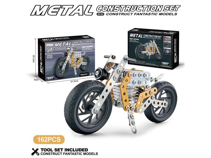 Diy Metal Building Block Racing Car 105 Pieces