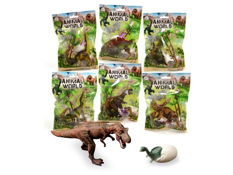 Six Simulated Dinosaurs