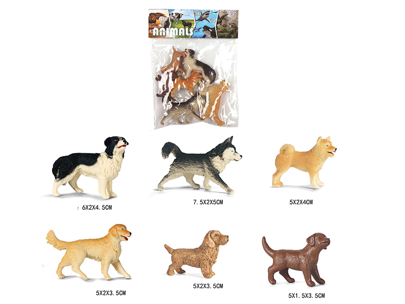 Solid Mini Pet Dog Set 6pcs
