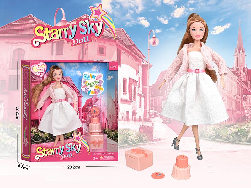 11.5 Inch 11-Joints Fashion Doll With Cake Set