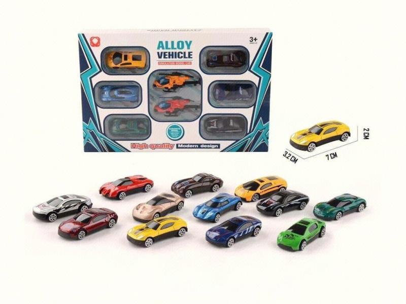 Eight Simulation Alloy Racing Cars