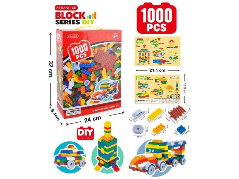 Lego-Style Puzzle Small Particle Building Blocks 1000Pcsdiy Assembly And Creative Shape Building Blocks