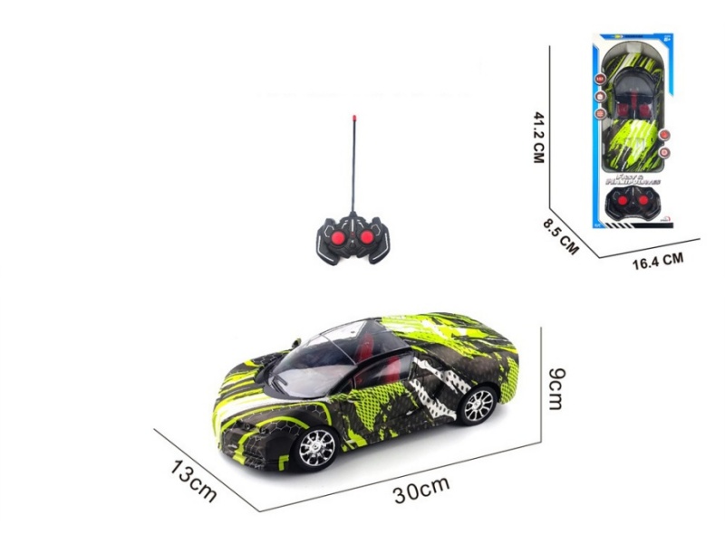 4-Channel  Remote Control Car Graffiti Bugatti
