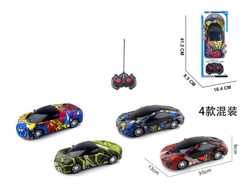 4-Channel  Remote Control Car Graffiti