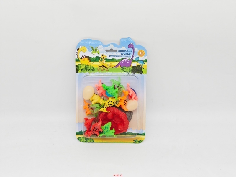 16 PCS Of Cartoon Dinosaur Set