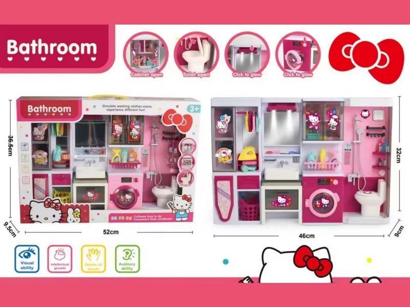 Play House In The Pink Bathroom