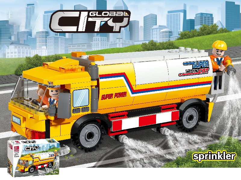 Building Blocks: 244 PCS Of Water Sprinkler Truck