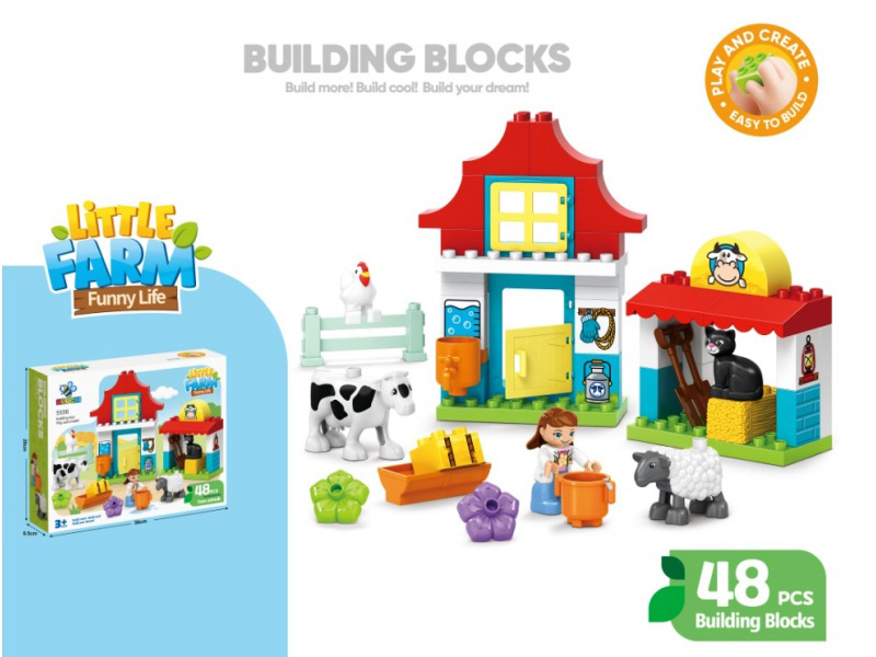 Farm Animal Building Blocks 48pcs