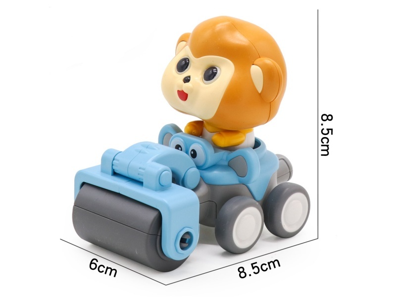 Pull Back Monkey Road Roller
