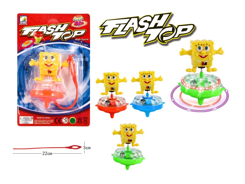 Spongebob Squarepants Measuring Tape Top Toy With Light