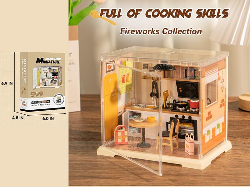 Home Kitchen DIY Miniature Scene Toys 102pcs