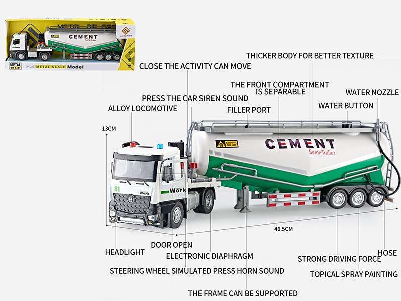 Extended Version Multifunctional Friction Alloy Powder Transport Vehicle Model