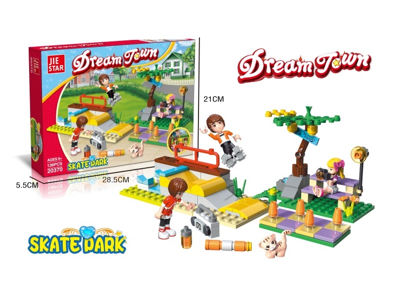 Building Blocks: 136 PCS For Skate Park