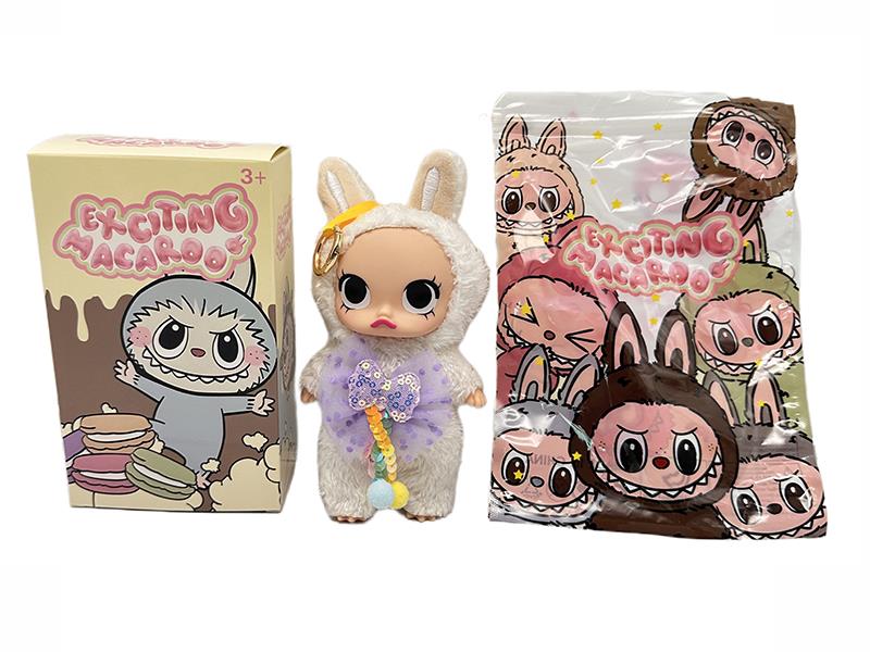 8" Plush Vinyl Labubu Doll Keychain