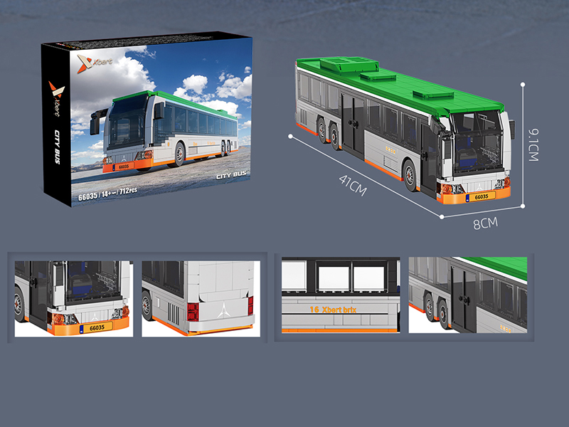City Bus Building Blocks 712PCS