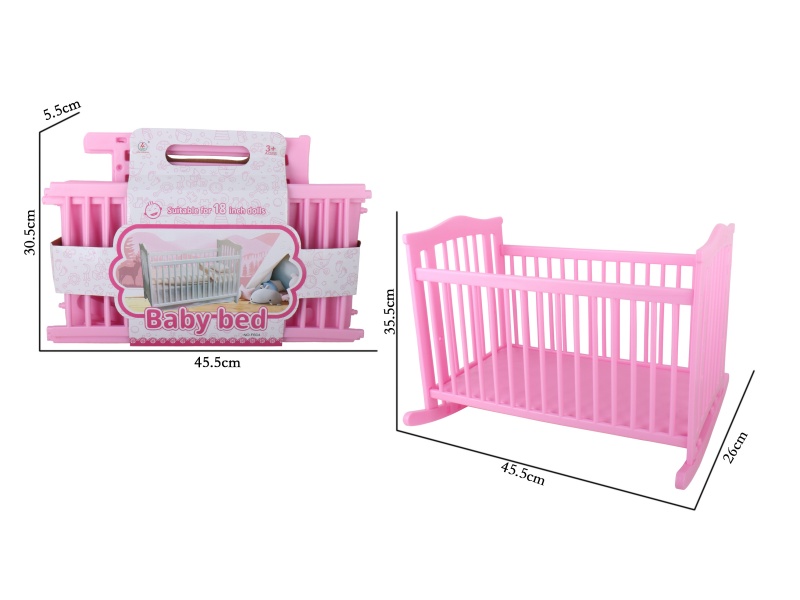 16-18-Inch Doll Pink Blown Air Bed