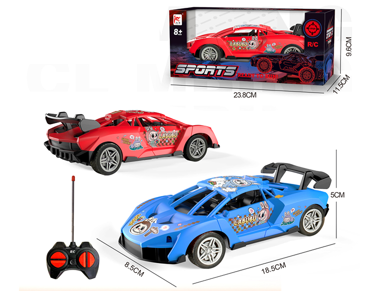 4-Channel Remote Control Racing Car With Lights(Labubu)(Not Included Batteries)