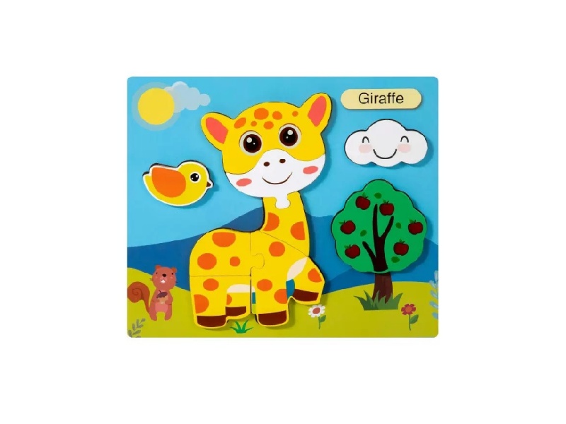 Wooden 3D Jigsaw Puzzle - Giraffe