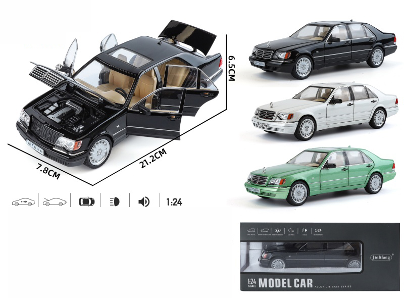 1:24 Mercedes-Benz S-Class W140‌ Streetcar Version Alloy Car