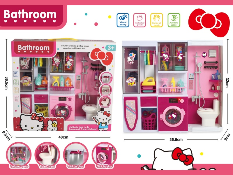 Play House In The Pink Bathroom