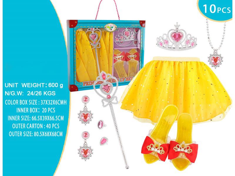 A 10-Piece Princess Short Skirt Accessory Set