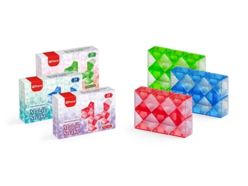 A 24-piece transparent glass magic ruler