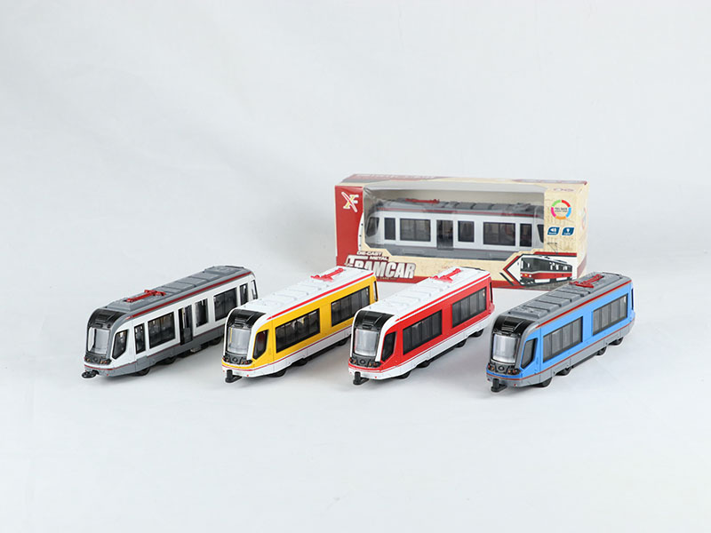 1:90 Pull Back Alloy Swiss Double-Headed Metro Train, Can Oen The Door