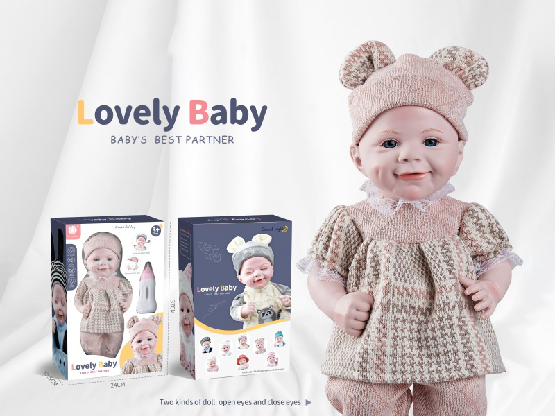 Bionic Newborn Doll - Bella In Two Forms With Open Eyes And Closed Eyes Mixed Together