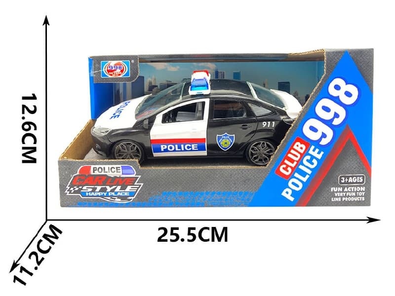 4 Open The Door Friction Police Car With Light