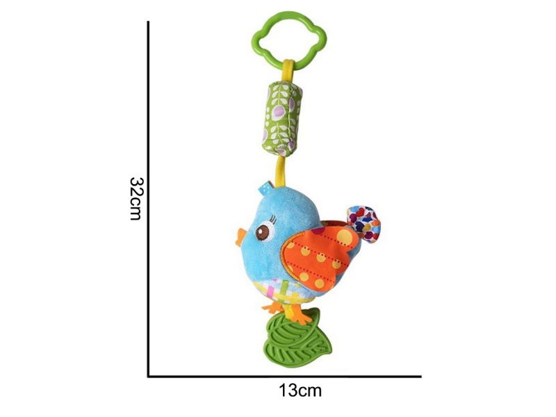 Plush Wind Chime Bird Pendant, Baby Comfort Plush Animal Toy