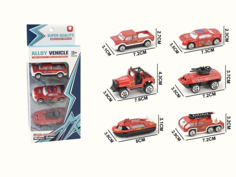 3 Pieces Of Sliding Fire-Fighting Alloy Vehicle