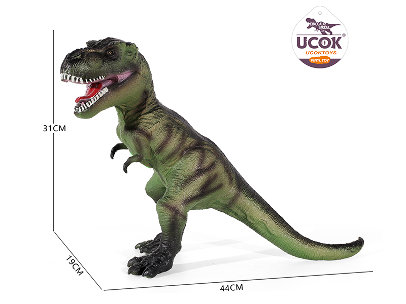 Vinyl Filled Cotton Green Tyrannosaurus Rex With IC