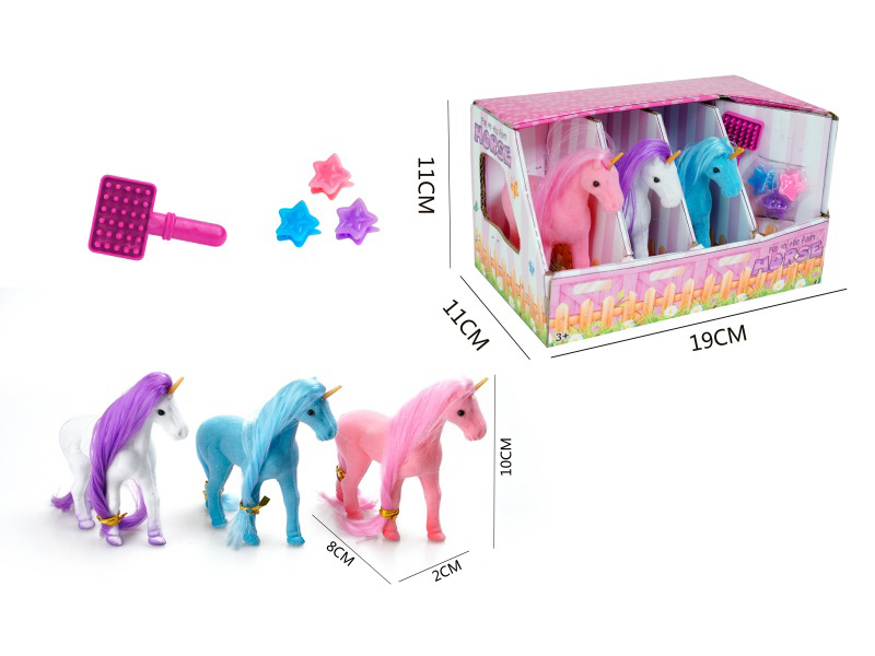 Three Little Unicorns With Accessories