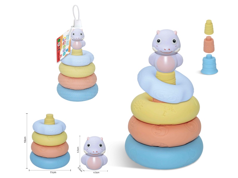 Soft Rubber Stacking Ring Finger Doll Set(Sea Animal) 8PCS
