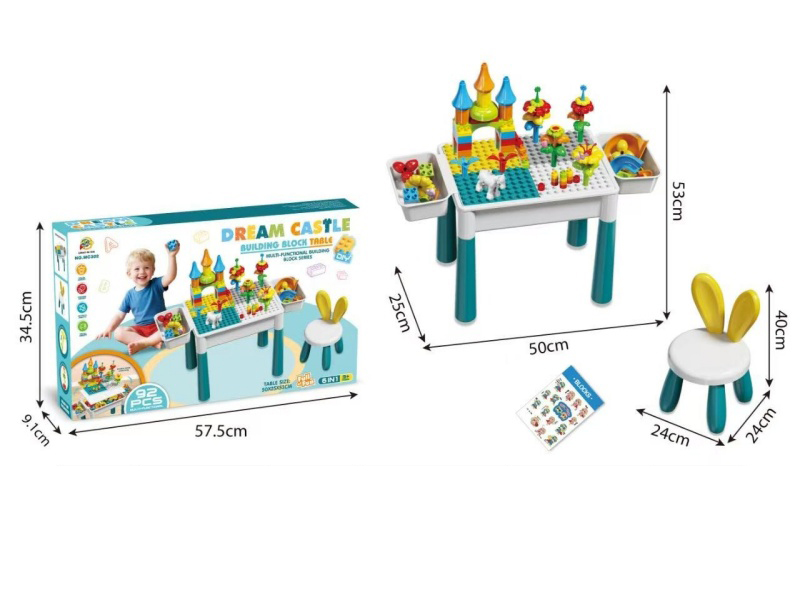 Versatile Building Block Flower Study Desk