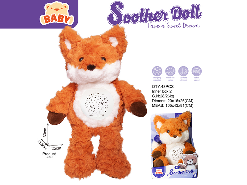 Soothe Plush Toys With Lights And Music - Fox