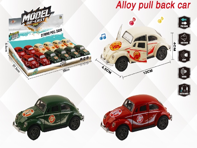 1:32 New Product Simulation Volkswagen Beetle Racing Car Rally Alloy Car Door Opening With Lights And Music