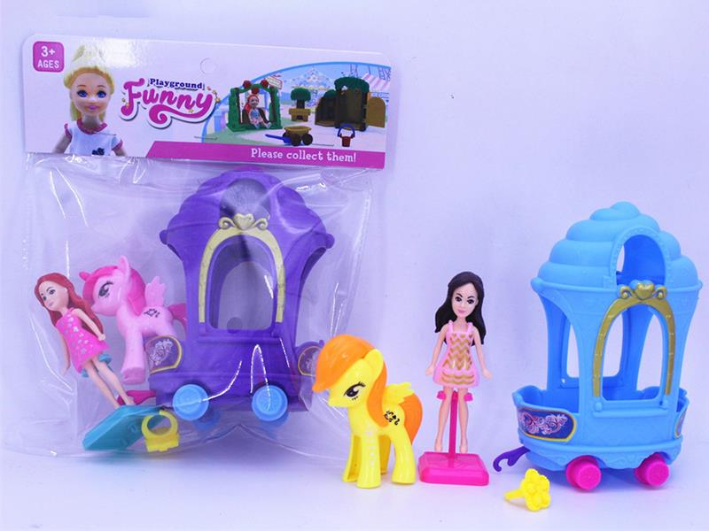 Doll And Carriage Set