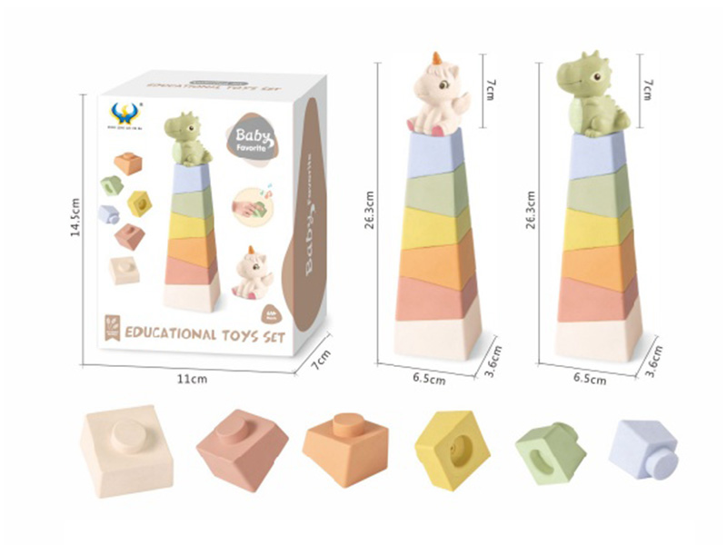 6+1PCS Quadrupole Animal Stacked Blocks