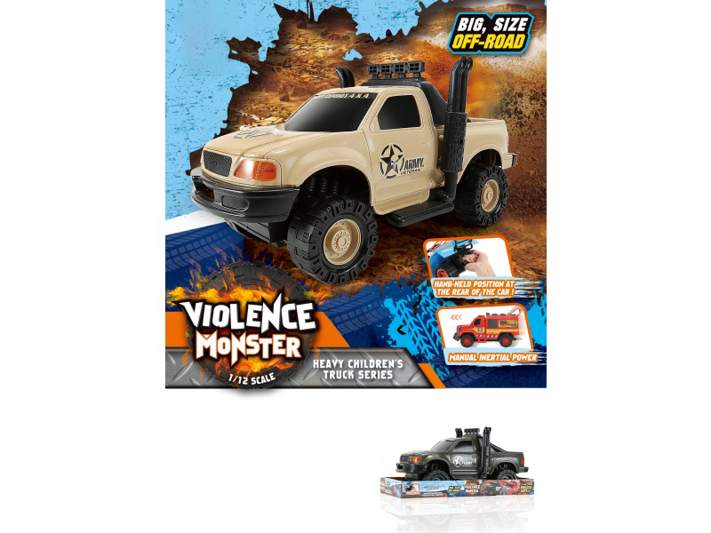 1:12 Firewheel Military Pickup Truck Inertia Vehicle