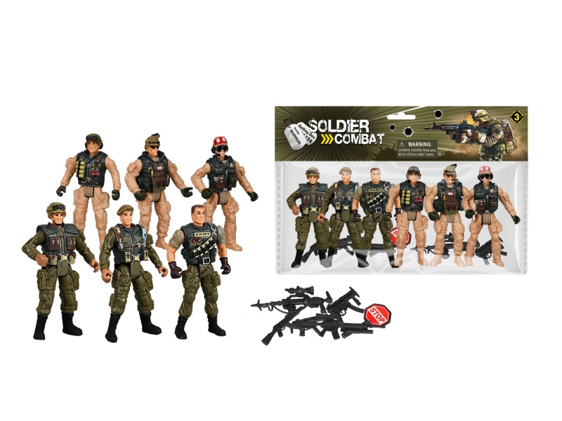 Soldiers Toy With Weapon
