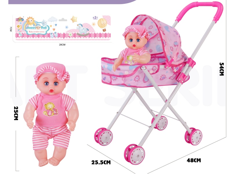 An Iron Trolley With A 12-Inch Doll