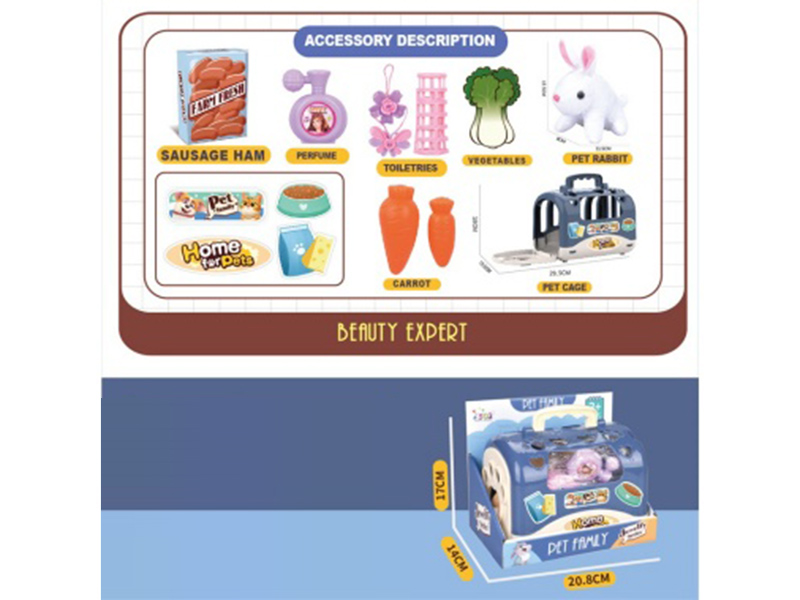 Pet Cage With Plush Rabbits