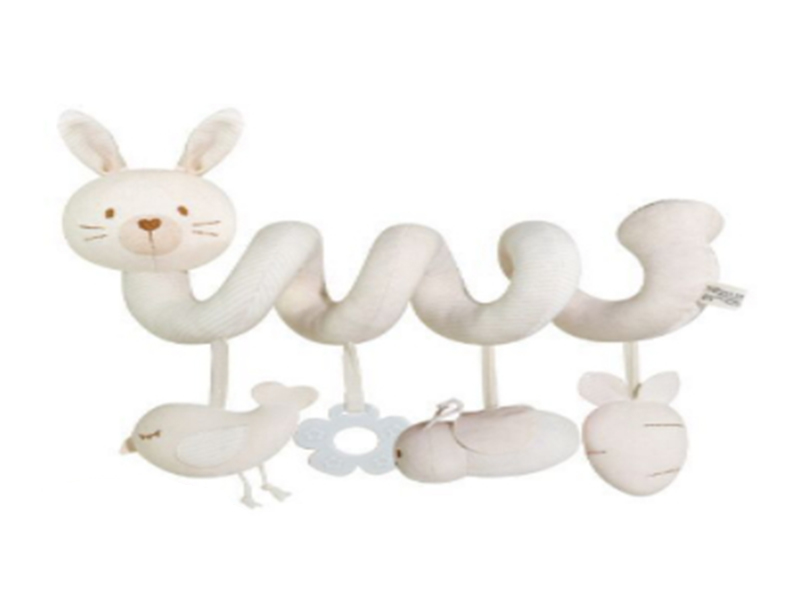 Baby Crib Stroller Activity Spiral Plush Hanging Toy(Raabit)