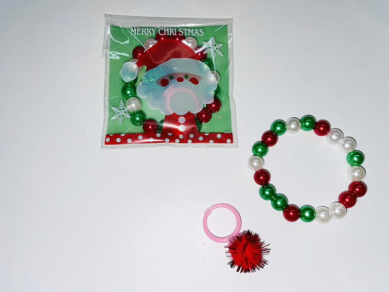 Christmas Bead Bracelet + Ring