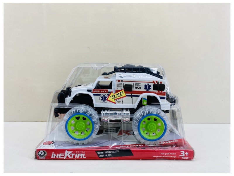 Transparent Wheel  Friction Car (With Lights And Music)