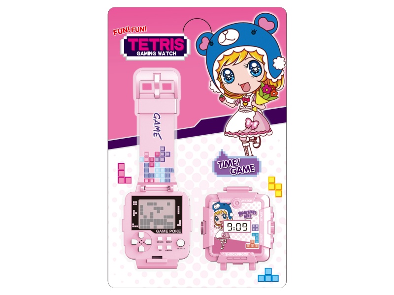 Girls Tetris Game Electronic Watch